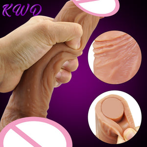 7/9in Super Realistic Big Dildo Flexible Penis Dick with Suction Cup Adult Products Female Masturbation Sex Toys for women - sextoysok