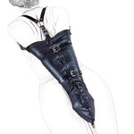 Bondage BDSM Restraints Role Play Hands Wrists Arm Leg Binder Hood Mask , PU Leather Tight Single Glove,Adult Costumes Sex Toys - sextoysok