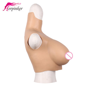 Spring Sale G cup silicone breast plate tette big boobs for transgender crossdresser sissy transexual drag queen - sextoysok