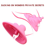 vagina sucking tongue vibrator Vacuum Pussy Pump Nipple Vibrator Clitoris Stimulation Female Masturbation Sex Toys For Women (Pink) - sextoysok