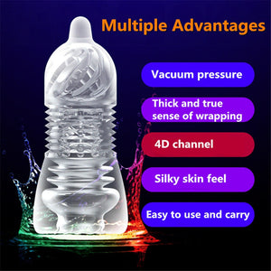 Male Masturbator Cup Pussy Pocket Sex Toys for Men Vacuum Vagina Nipple Sucking Cup Erotic TPE Silicone Soft Adult Sex Products - sextoysok