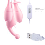 10 Modes Tongue Licking Víbrator Multi-use Mute Nipple Clitoris Stimulator G Spot Massager and Anal Plug Sex Toy for Women - sextoysok