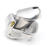 New 3D Design Male 316L Stainless Steel Luxury Chastity Device Short Paragraph Cock Cage with 2 Magic Locks CP337 - sextoysok