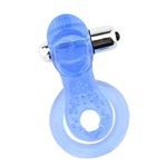 Waterproof Double Ring Penes Lock Vibrating Ring Delay Lasting Prolong Premature Vibrator Massager for Couples - sextoysok