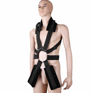 Sex slave harness Sex Toys for Couples Self Bandage restraints BDSM Shoulder Sex Swing Adult Binding Strap porno Sexual aid (Chocolate) - sextoysok