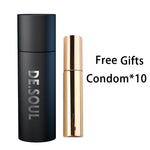 DE.SOUL 10 ML Erection Spray New Male Delay Spray Lasting 60 Minutes Sex Delay Products for Men Penis Enlargement Cream (Golden) - sextoysok