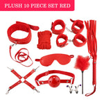Sex Toys for Couples Handcuffs Whip Nipples Clip Blindfold Mouth Gag Adult Sex Toys Kit Sm Bondage Toy Flirt Games for Couples - sextoysok