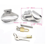 New 3D Design Male 316L Stainless Steel Luxury Chastity Device Short Paragraph Cock Cage with 2 Magic Locks CP337 - sextoysok