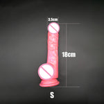 M-050 New Arrival Highly Transparent 23.5CM 18.5CM Dildo With Suction Cup Fake Penis Sex Toy For Women - sextoysok
