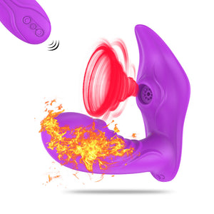 Sucking Vibrator Sex Toys for Women Adult G Spot Clit Sucker Clitoris Stimulator Wireless Heating Wearable Panties Vibrator - sextoysok