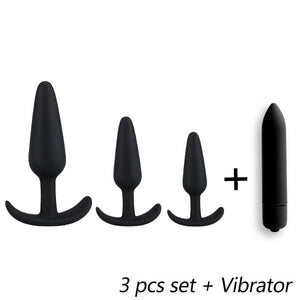 DOPAMONKEY black Silicone Butt Plug With 10 speed Vibrator Anal Plug Sex Toys For Woman Men Anal Dilator Adult sex for couples - sextoysok