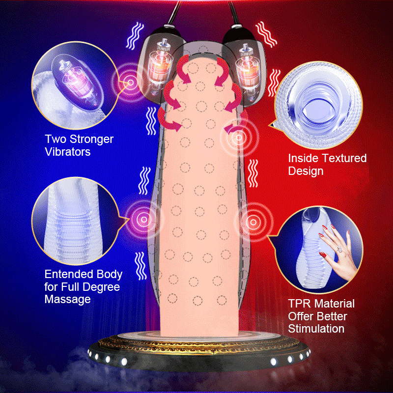 Penis Training Vibrator Enhancement Delay Lasting Penis Erection Trainer Penis Sleeve Glans Trainer Masturbator Male Sex Toys - sextoysok