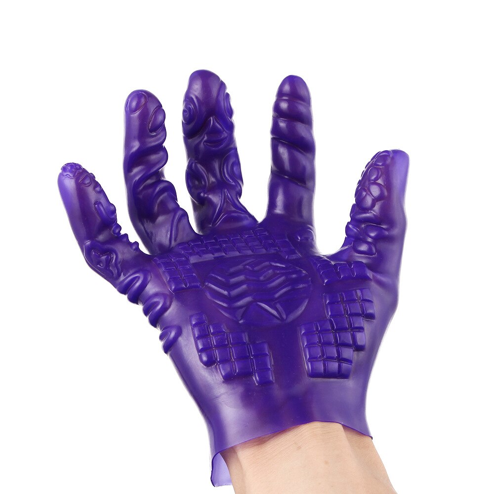 Hot sale top Erotic Sex Toys For Couples Sex Gloves Vagina Stimulator Self-comforting Breast Nipple Massage (BLACK) - sextoysok