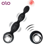 OLO Anal Plug Vibrator Wireless Remote Control Anal Beads Vibrator 9 Speed Prostate Massage Sex Toys for Men Male Masturbator - sextoysok