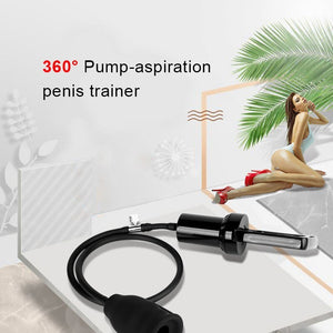 10 Modes Glans Ghost Exerciser Sex Toys for Men Masturbator Penis Enlargement Cock Trainer Penis Pump Vibrator Erotic Sex Toys (Black) - sextoysok