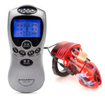 INS Factory Price Electro Shock Male Chastity Device Cock Cage With Adjustable Cuff Ring Adult Lock Belt Sex Toys for Men - sextoysok