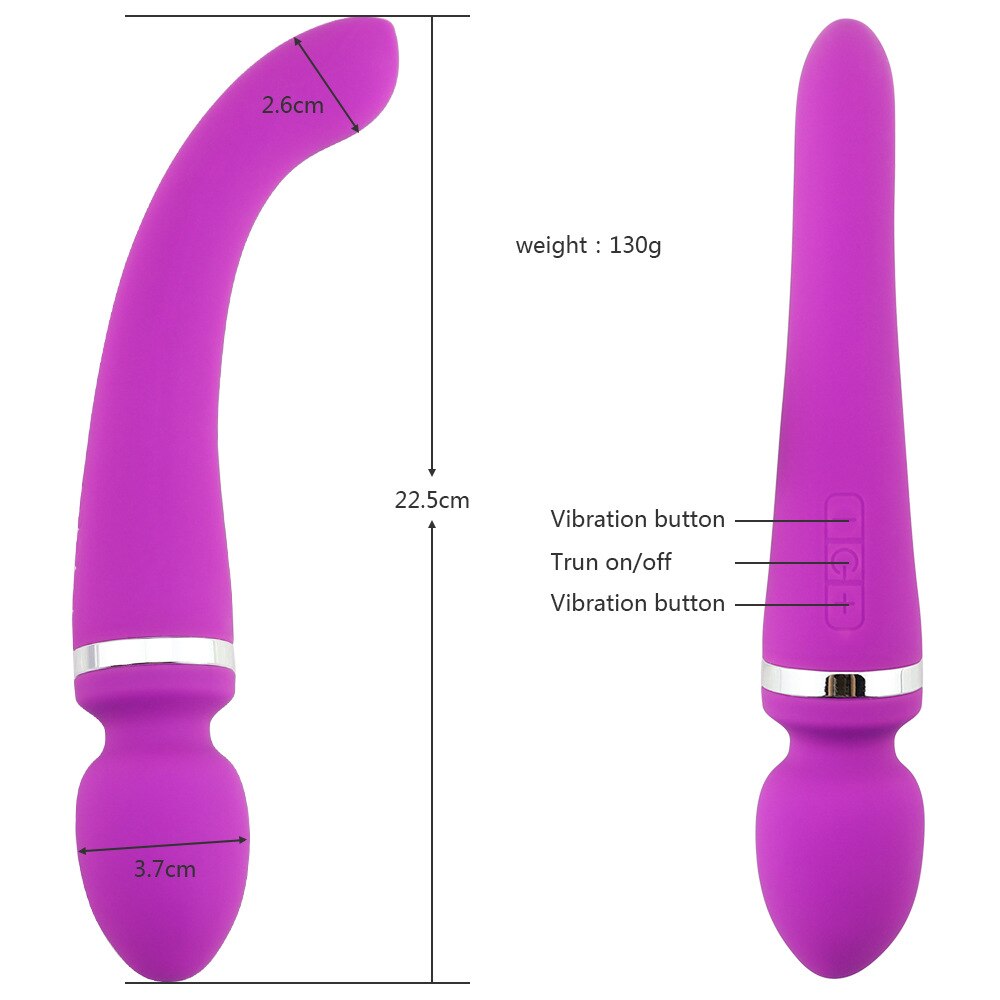 Sex Toy for Woman G Spot Massager Silica Gel Vibrator Double head Vibrator USB Charging Vibrator Female Sex Gift Products Game - sextoysok