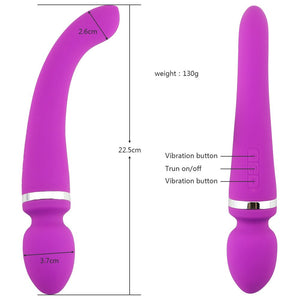 Sex Toy for Woman G Spot Massager Silica Gel Vibrator Double head Vibrator USB Charging Vibrator Female Sex Gift Products Game - sextoysok