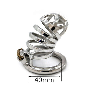 Stainless Steel Chastity Device Male Belt Bird Metal Cock Cage Stealth Lock Restraint Ring Sex Toy Cock Chastity for Men - sextoysok