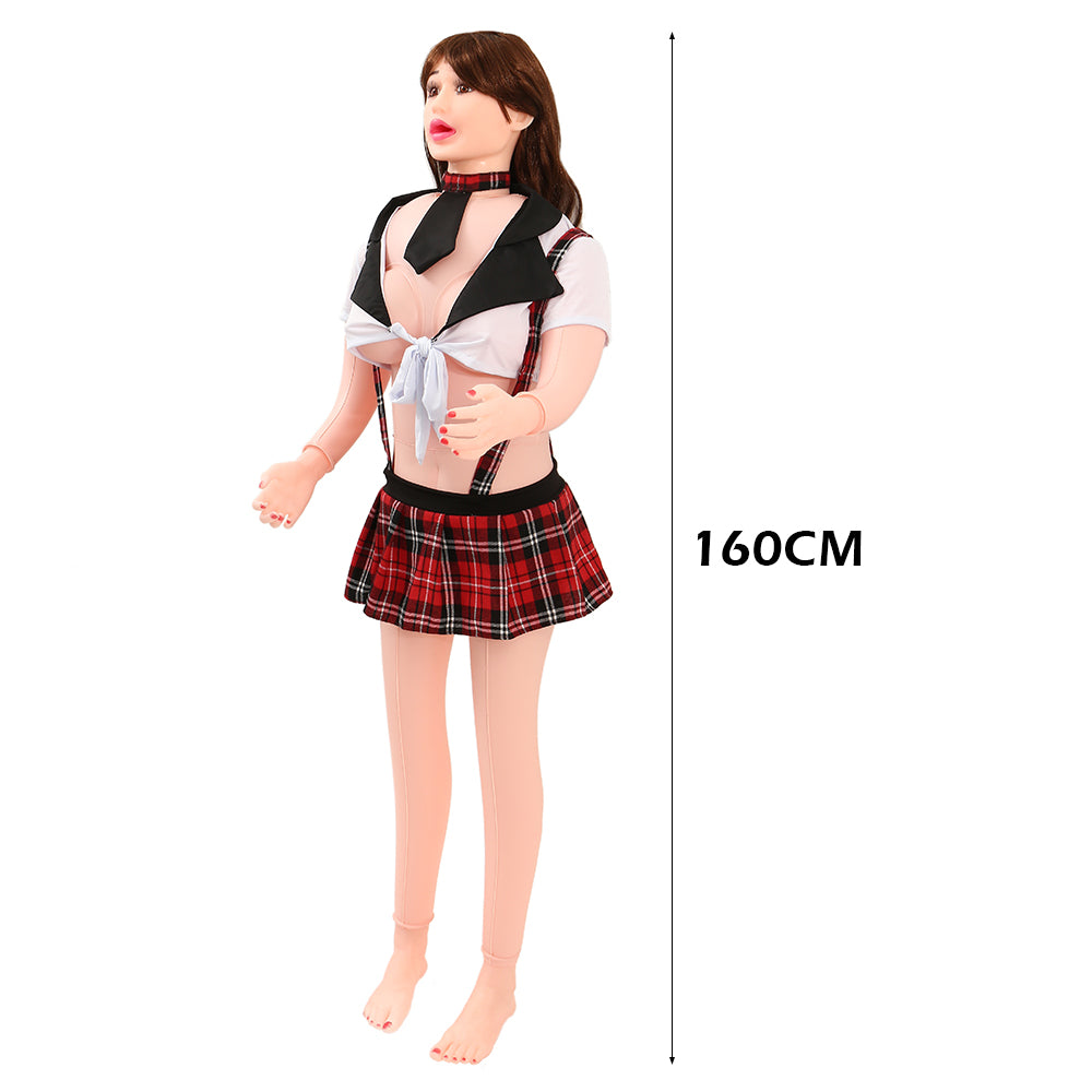 160cm Inflatable Sex Doll Male Masturbation With Vagina Anal Oral Sex Toys For Men Adults Products Toys Sex Shop (Flesh) - sextoysok