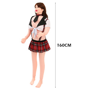 160cm Inflatable Sex Doll Male Masturbation With Vagina Anal Oral Sex Toys For Men Adults Products Toys Sex Shop (Flesh) - sextoysok