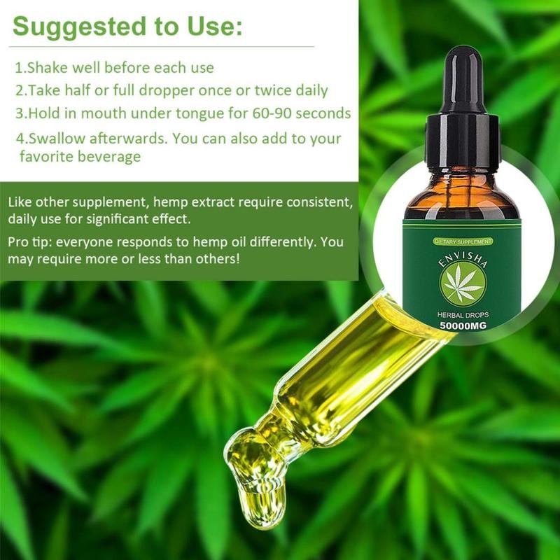 30 ml 50000 mg Contains cbd Organic Hemp Seed Oil Sleep Aid Anti Stress Hemp Extract Drops for Pain, Anxiety & Stress Relief (as shown) - sextoysok
