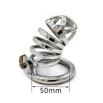 Stainless Steel Chastity Device Male Belt Bird Metal Cock Cage Stealth Lock Restraint Ring Sex Toy Cock Chastity for Men - sextoysok