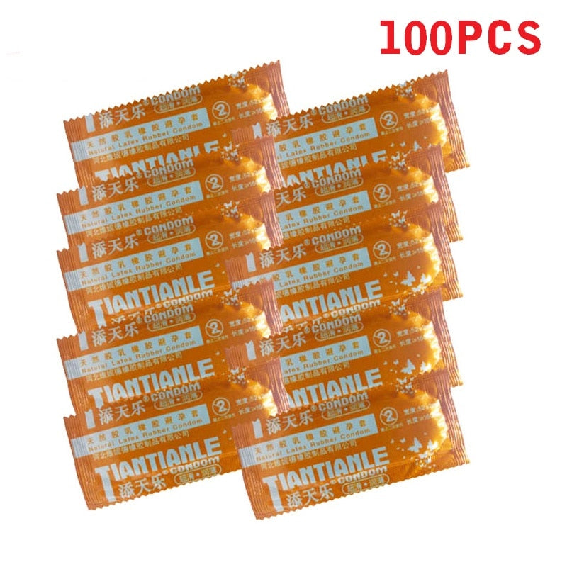 100 Pcs Condoms Adult Large Oil Condom Smooth Lubricated Condoms For Men Penis Contraception Sex Toys Sex Products - sextoysok