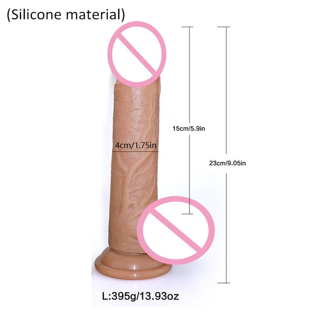 7/9in Super Realistic Big Dildo Flexible Penis Dick with Suction Cup Adult Products Female Masturbation Sex Toys for women - sextoysok