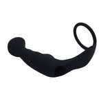 Adult supplies wholesale G-point prostate lock fine ring vibration massage stick male massager (Black) - sextoysok