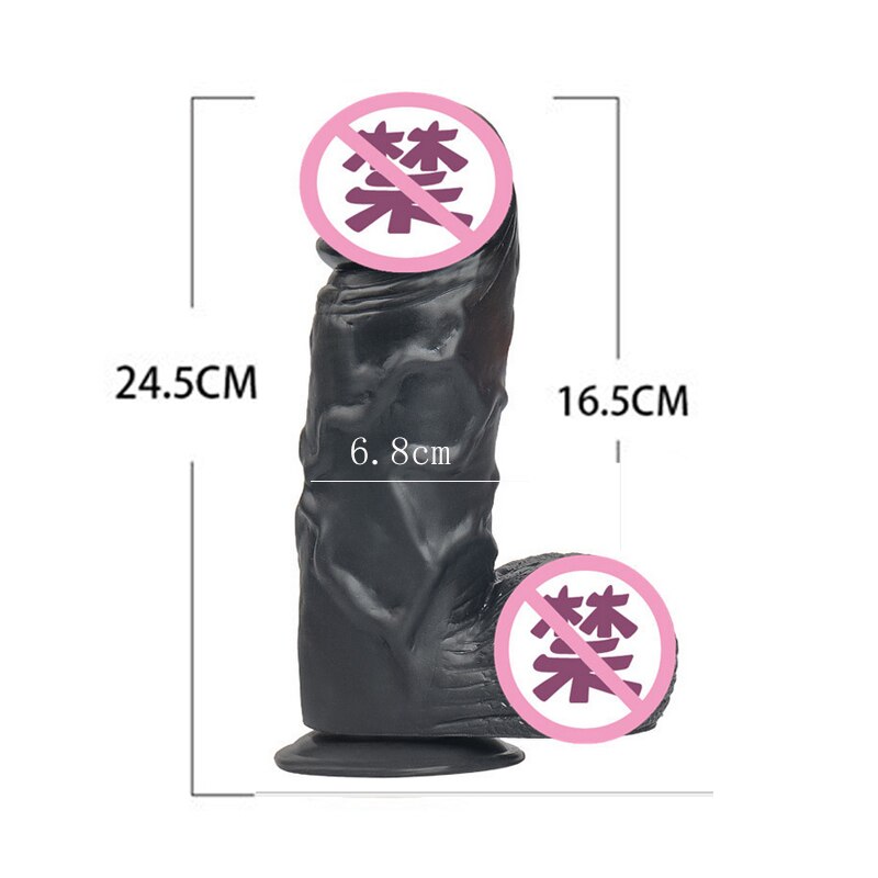 24.5*6.8cm Giant Huge Dildo Super Big Dick With Suction Cup Anal Butt Plug Large Dong Realistic Penis Sex Toys For Woman - sextoysok