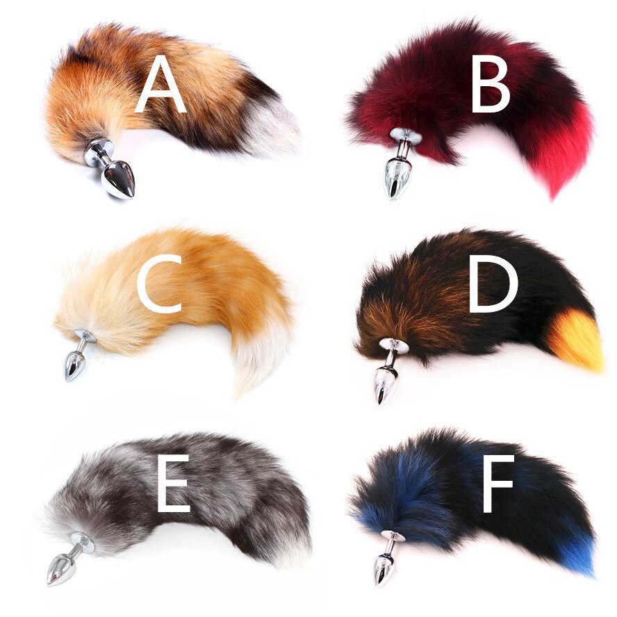 SAIXS Fox Tails Anal Plug Metal Anal Sex Toys Butt plug Sex Games Role play Cosplay Toys S plug Drop Shipping - sextoysok