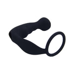 Adult supplies wholesale G-point prostate lock fine ring vibration massage stick male massager (Black) - sextoysok