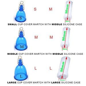 Male Penis Extender Handle Vacuum Pump Cups Stretcher Enhancement Belt Hanger Penis Enlargement Sex Toys for Men - sextoysok