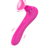 HIWUP Sex Sucking Toys Vibrator Powerful Clitoris Sucker Blowjob Tongue Stimulator Nipple Vagina Pussy Pump Sex Toys for Women - sextoysok