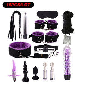 Sex Toys for Couples Handcuffs for Sex Bdsm Toys Anal Dildo Mouth Gag Toys for Adult Games Mask Bondage Set Whip Sexy Lingerie - sextoysok