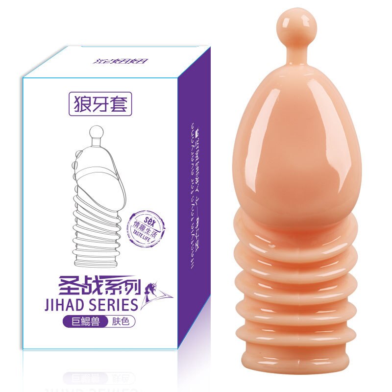 Lengthen Reusable Enlargement Condoms Extend G point Ring Male Penis Extension Sleeves Sex Toys for Man Adults Intimate Goods - sextoysok