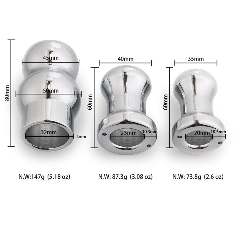 Adults Sex Toys Hollow Anal Dilator Metal Anal Plug Expansion Vaginal Dilator Sex Products for Priests Couples Erotic Games - sextoysok