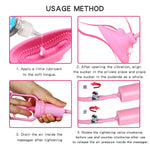 vagina sucking tongue vibrator Vacuum Pussy Pump Nipple Vibrator Clitoris Stimulation Female Masturbation Sex Toys For Women (Pink) - sextoysok