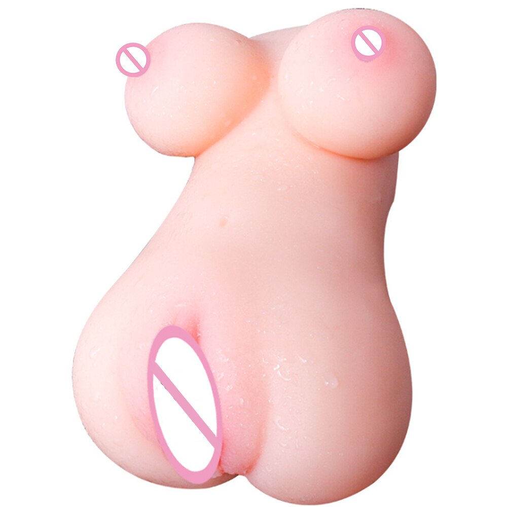 1kg Pussy 4D Vagina Breast-Feeding Soft Male Masturbator Passion Cup Cock Massager Sex Toys for Men (Flesh) - sextoysok