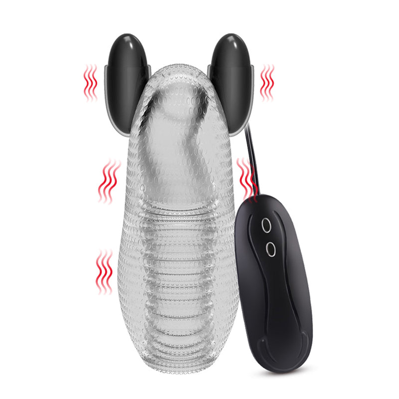 Penis Training Vibrator Enhancement Delay Lasting Penis Erection Trainer Penis Sleeve Glans Trainer Masturbator Male Sex Toys - sextoysok