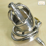Stainless Steel Male Chastity Device With Silicone Urethral Sounds Catheter Spike Ring BDSM Sex Toys For Men Chastity Belt A277 - sextoysok