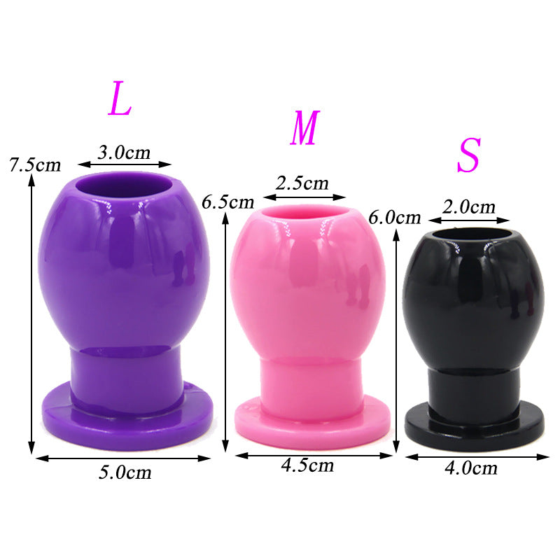 Large, medium and small soft rubber hollow female female expansion anal device unisex backyard expander foreign trade hot produc - sextoysok