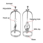 OLO Metal Nipple Clips Torture Play Clamps Retention Device Breast massage Adjustable 1 Pair Bondage Nipple Stimulator - sextoysok
