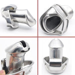 Free Shipping! New Design Male 316L Stainless Steel Luxury Chastity Device Standard Cage with 2 Magic Locks - sextoysok