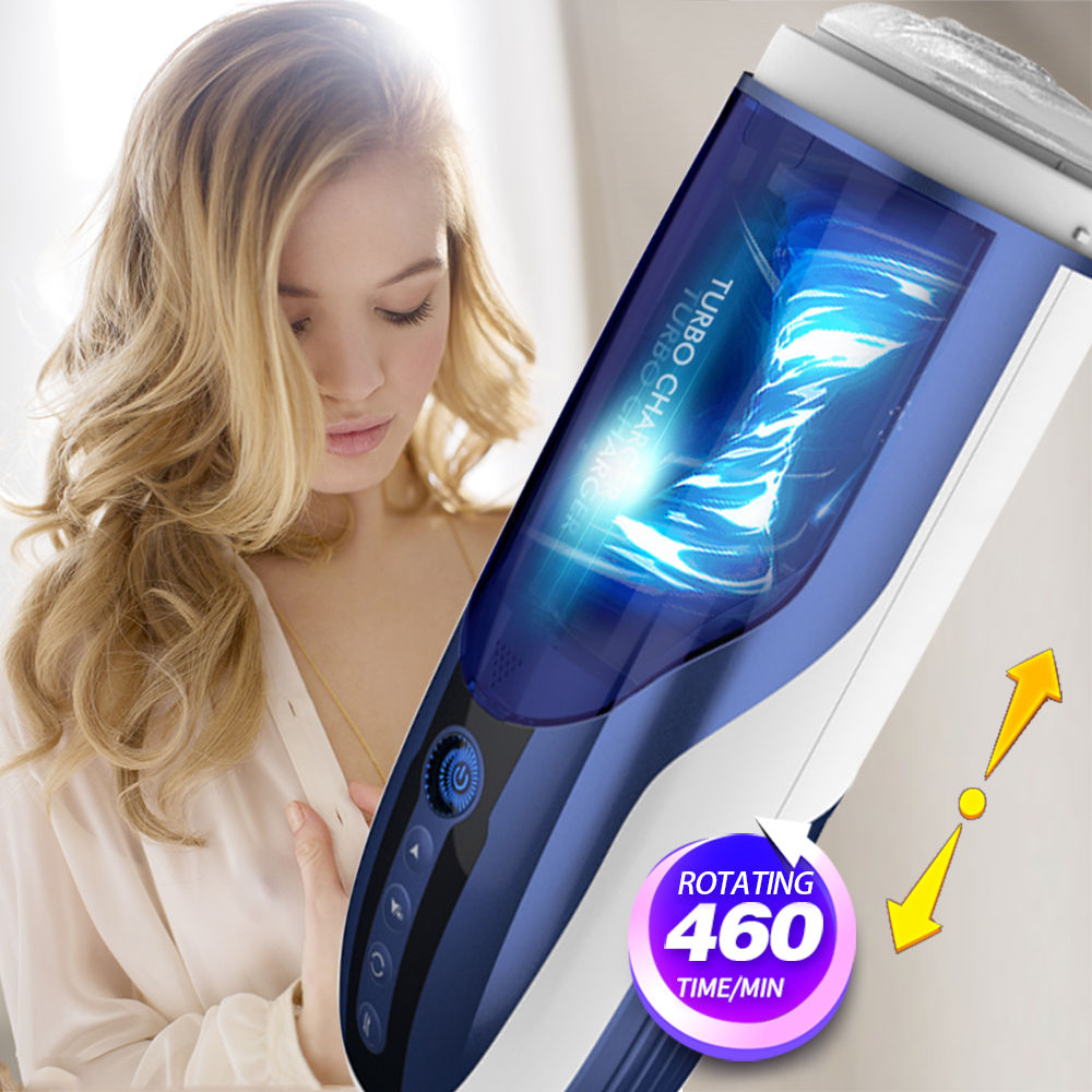 Manbird Full Automatic Thrusting Male Masturbator Toys for Men Retractable Voice Electric Machine Blowjob Sucking Sex Products (White) - sextoysok