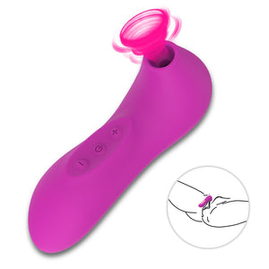 Sucking & Licking 2 in 1 Clitoris Vibrator Sex Toys for Women Double Stimulation Nipples Clit Sucker Oral Sex Toys for Adults - sextoysok