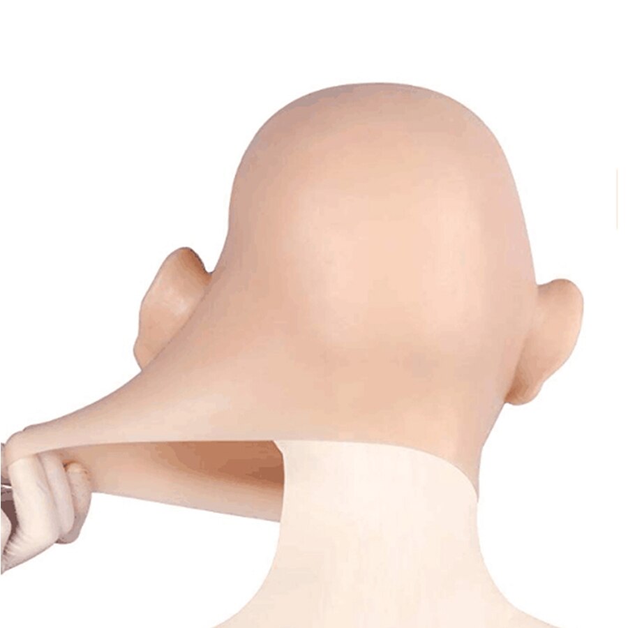 Crossdressing Transgender Soft Silicone Head Mask Face for Crossdresser Transvestite Halloween Cosplay Male to Female - sextoysok