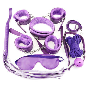 SM Sex Toys Adult Product 7 pcs / set Sex Games Props SM Bondage Restraint for Women Nylon Handcuffs Five Different Colors - sextoysok