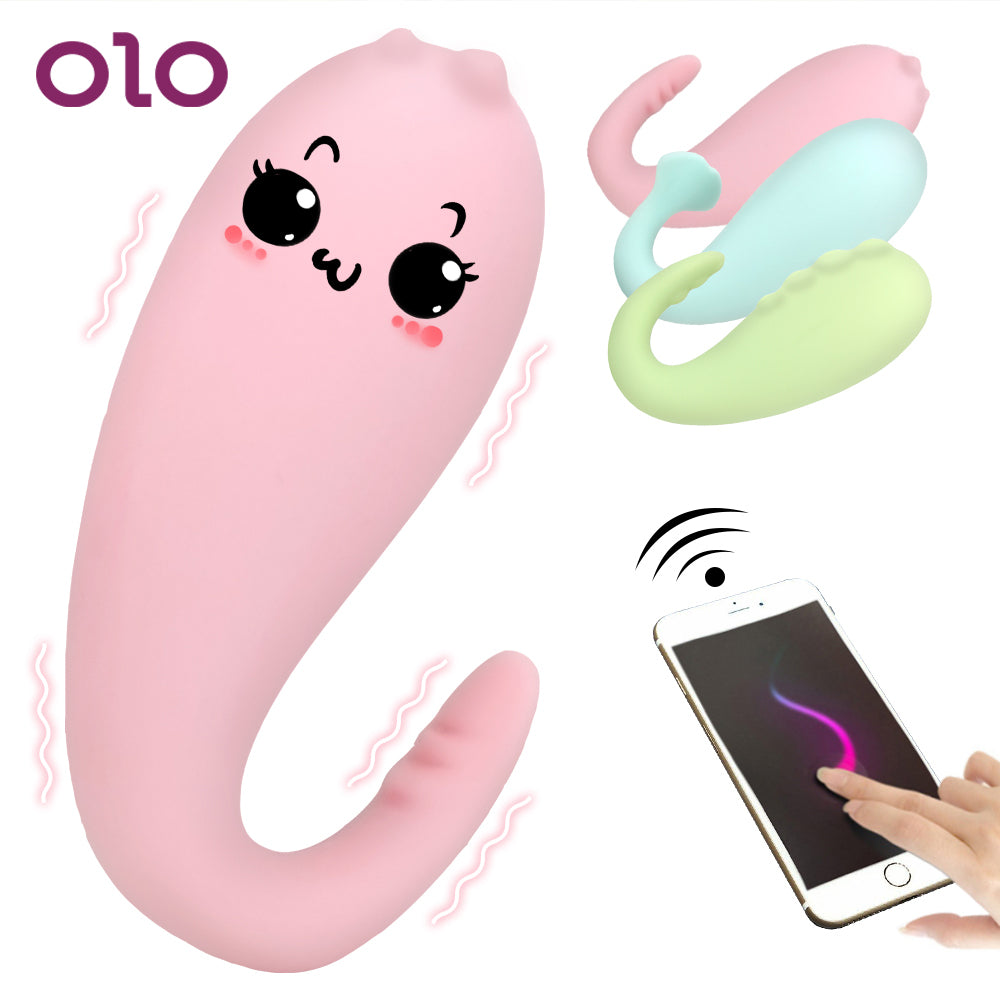 OLO Silicone Monster Pub Vibrator APP Bluetooth Wireless Remote control G-spot Massage 8 Frequency Adult Game Sex Toys for Women - sextoysok